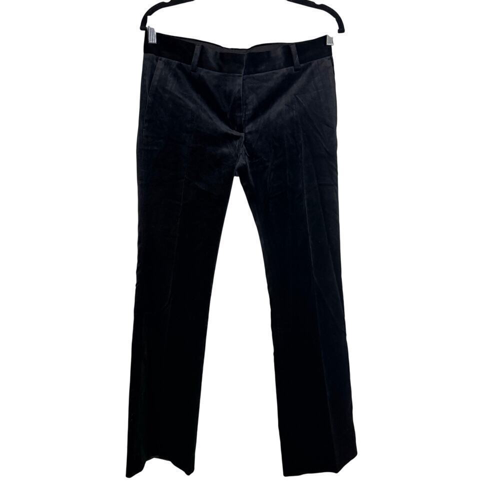 The Kooples Minimalist Chic Velvet Trousers (French 36 / US 4) Black NWT